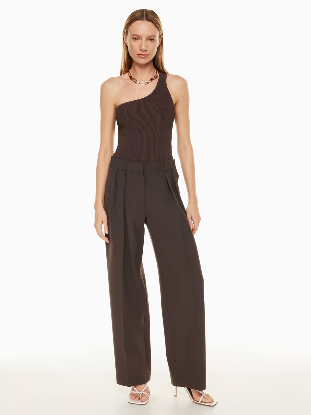 NWOT Aritizia Size XS Babaton Sculpt Knit One-Shoulder Tank